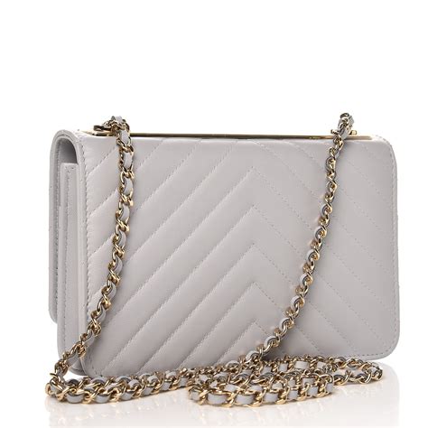 chanel trendy cc grey|chanel trendy wallet on chain.